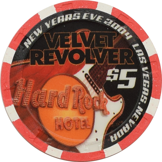 Hard Rock Casino Las Vegas Nevada $5 Velvet Revolver Chip 2004