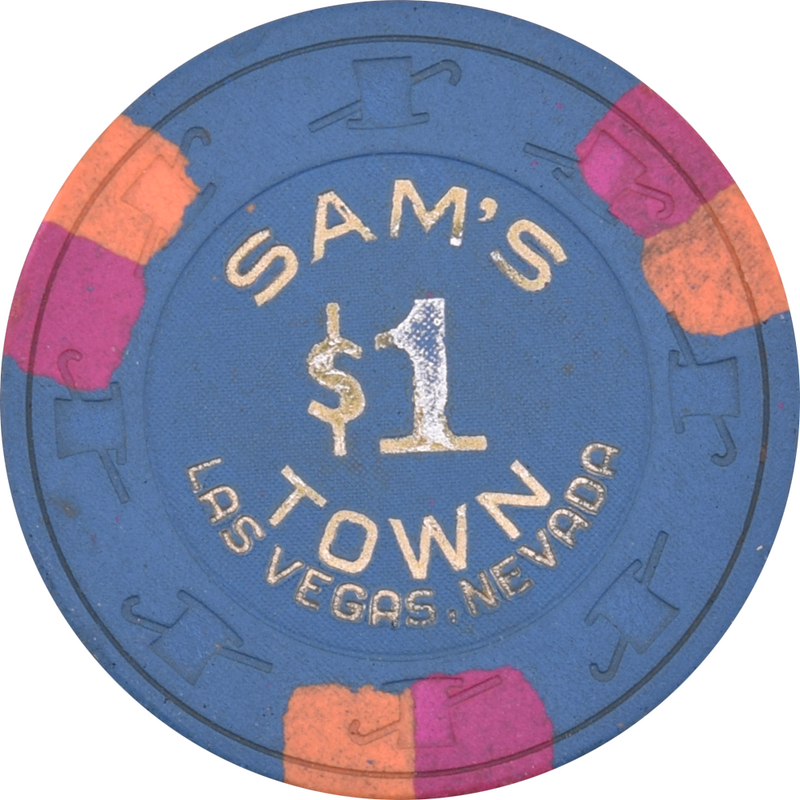 Sam's Town Casino Las Vegas NV $1 Chip 1986