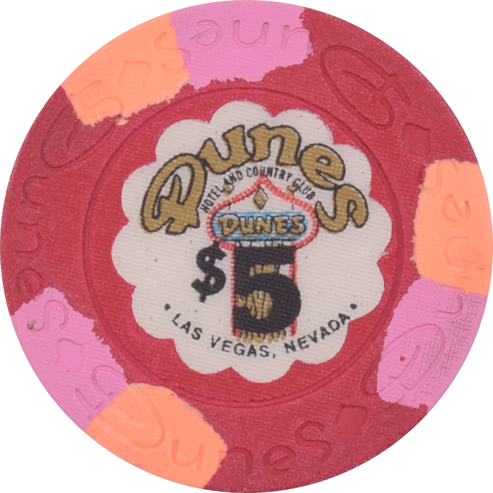 Dunes Casino Las Vegas Nevada $5 Chip 1983