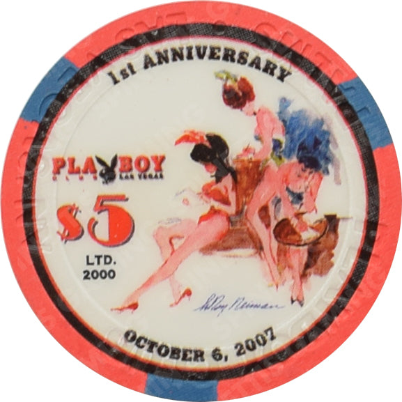 Playboy Palms Casino Las Vegas Nevada $5 1st Anniversary Chip 2007