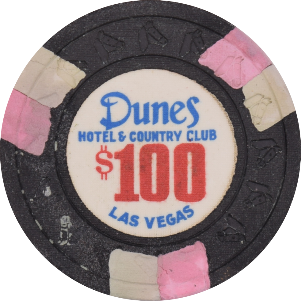 Dunes Casino Las Vegas Nevada $100 Dig Chip 1961