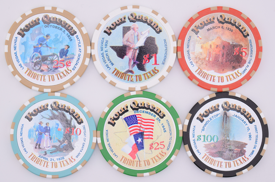 Four Queens Casino Las Vegas Nevada Tribute to Texas Chips 1995