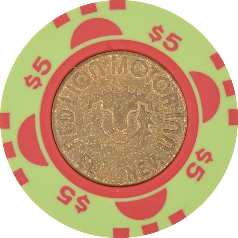 Red Lion Motor Inn Casino Elko Nevada $5 Chip 1972