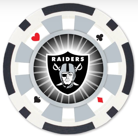 Las Vegas Raiders Casino Style 100 Piece Poker Set