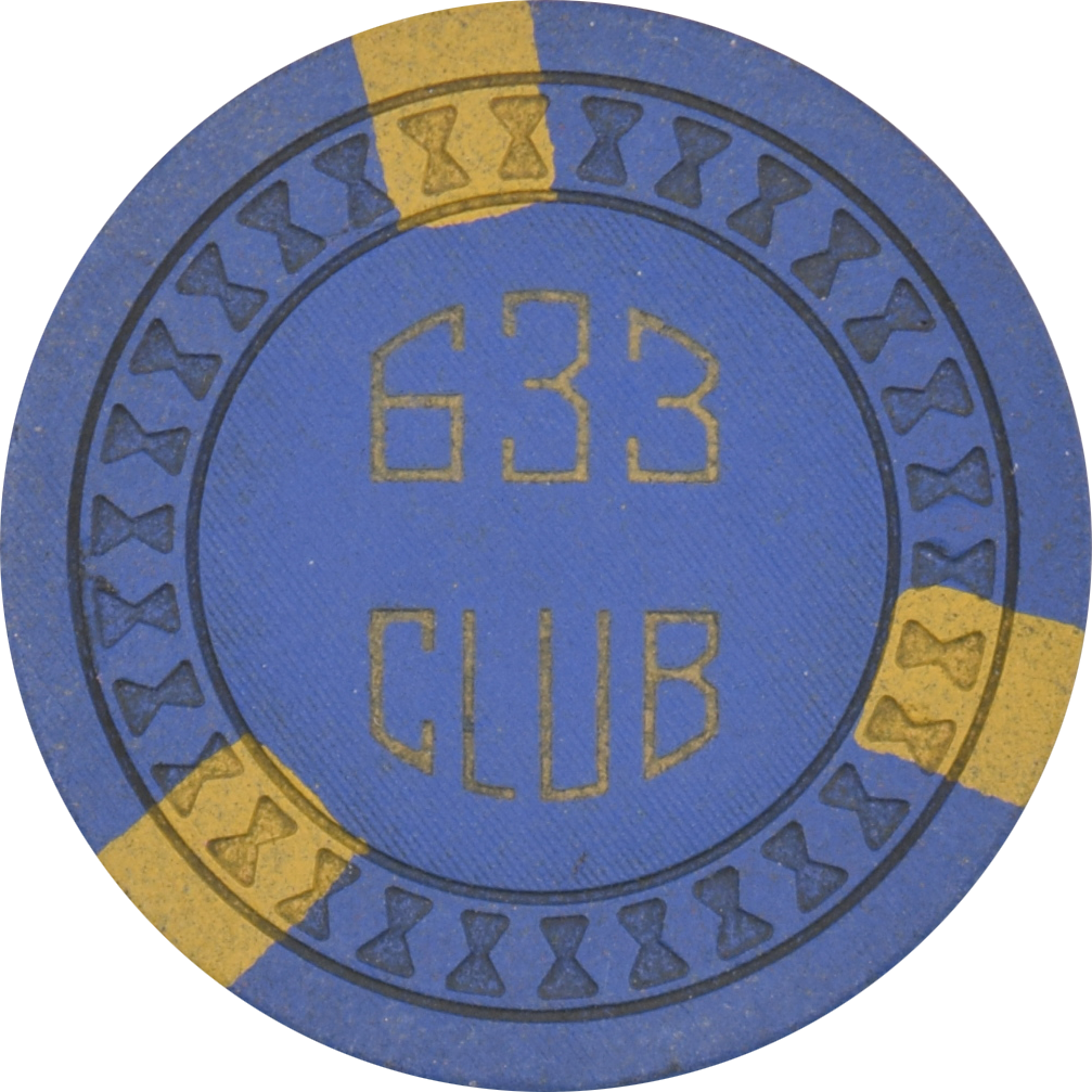 633 Club/Flamingo Club Illegal Casino Newport Kentucky Blue NCV Chip