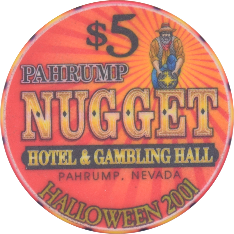 Pahrump Nugget Casino Pahrump Nevada $5 Halloween Chip 2001