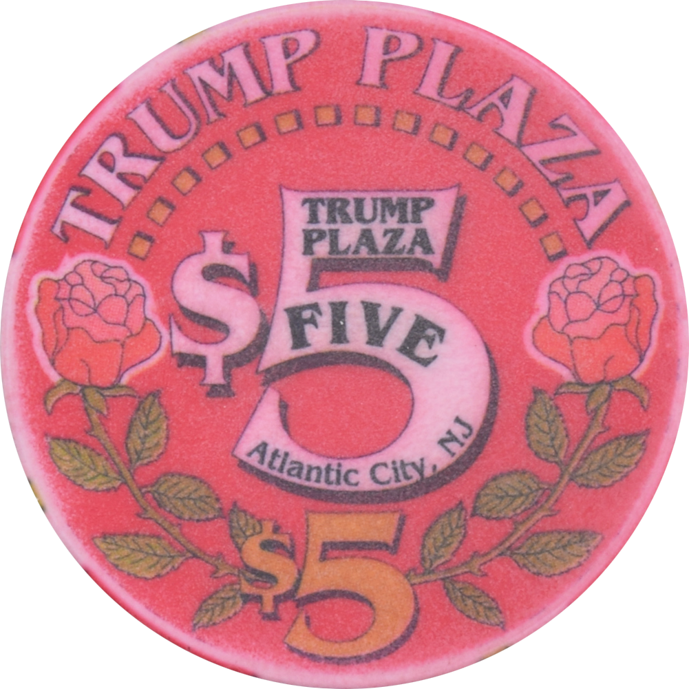 Trump Plaza Casino Atlantic City New Jersey $5 Chip