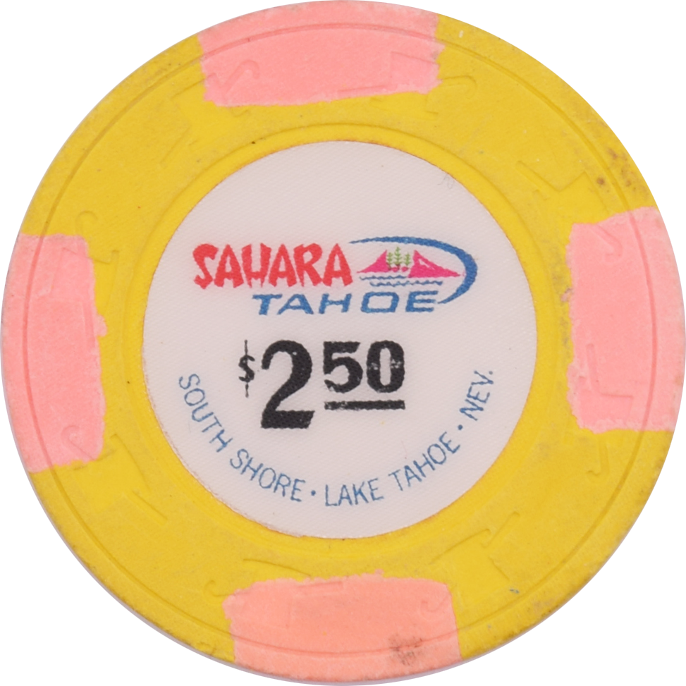 Sahara Tahoe Casino Lake Tahoe Nevada $2.50 Chip 1970