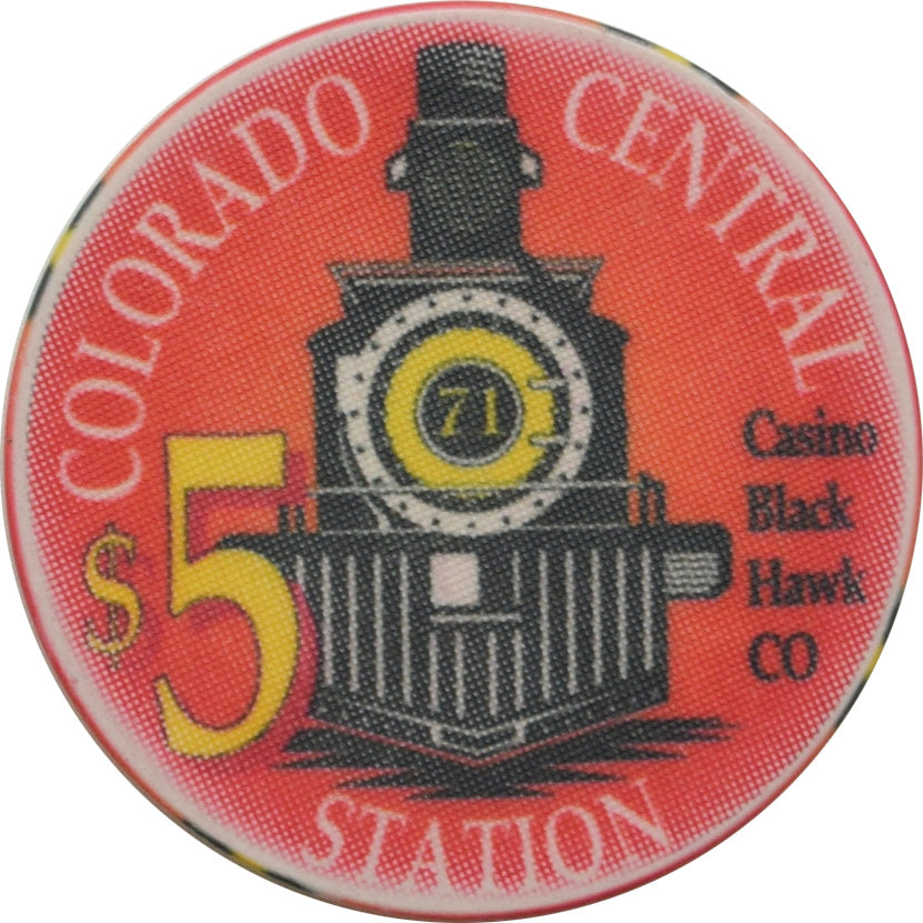 Colorado Central Station Casino Black Hawk Colorado $5 Chip