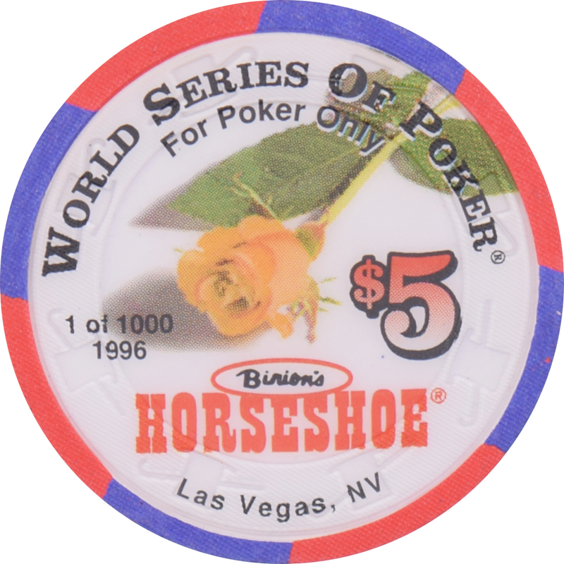 Horseshoe Club (Binion's) Casino Las Vegas Nevada $5 Barbara Samuelson Chip 1996