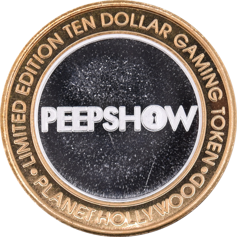 Planet Hollywood Las Vegas "Peepshow" $10 Silver Clad Strike 2009