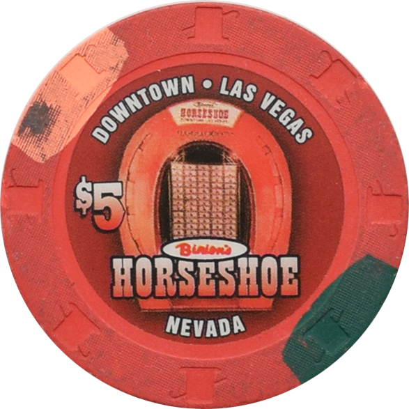 Binion's Horseshoe Club Casino Las Vegas Nevada $5 $1,000,000 Display Chip 2004