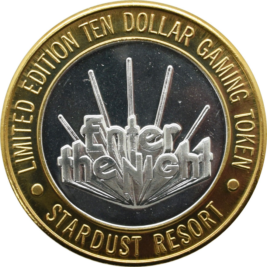 Stardust Casino Las Vegas "Enter The Night" $10 Silver Strike .999 Fine Silver 1995