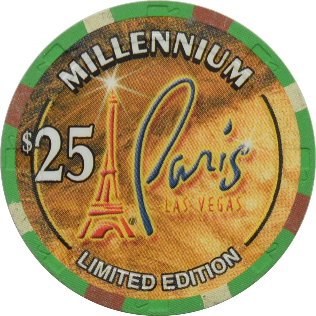 Paris Casino Las Vegas Nevada $25 Chip Millennium 1999