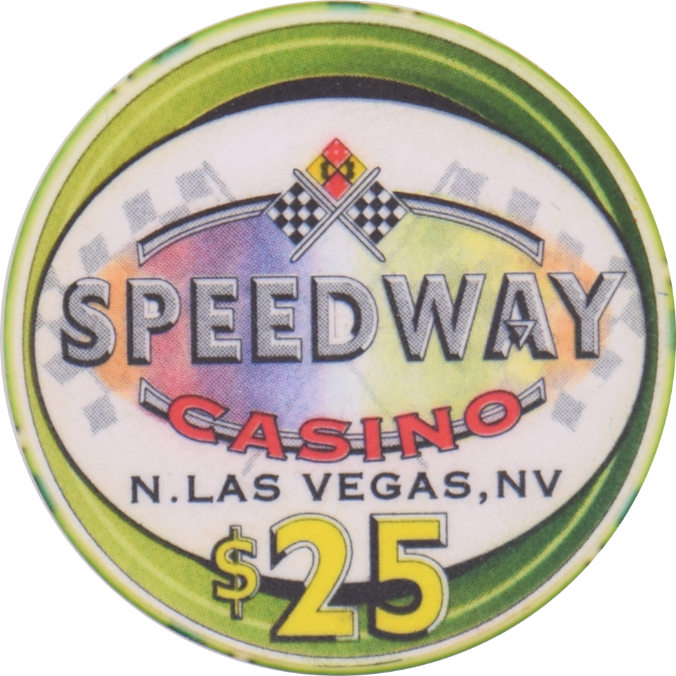 Speedway Casino Las Vegas Nevada $25 Ceramic Chip