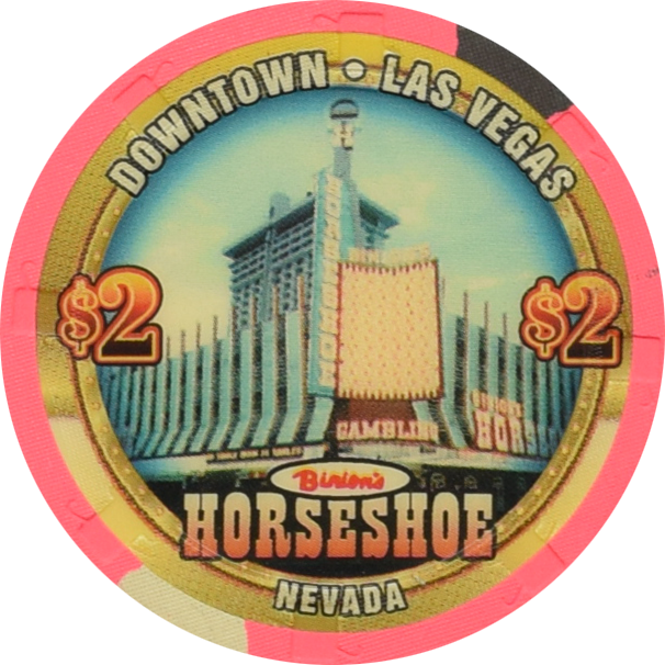 Horseshoe Club (Binion's) Casino Las Vegas Nevada $2 Berry Johnston Chip 2004