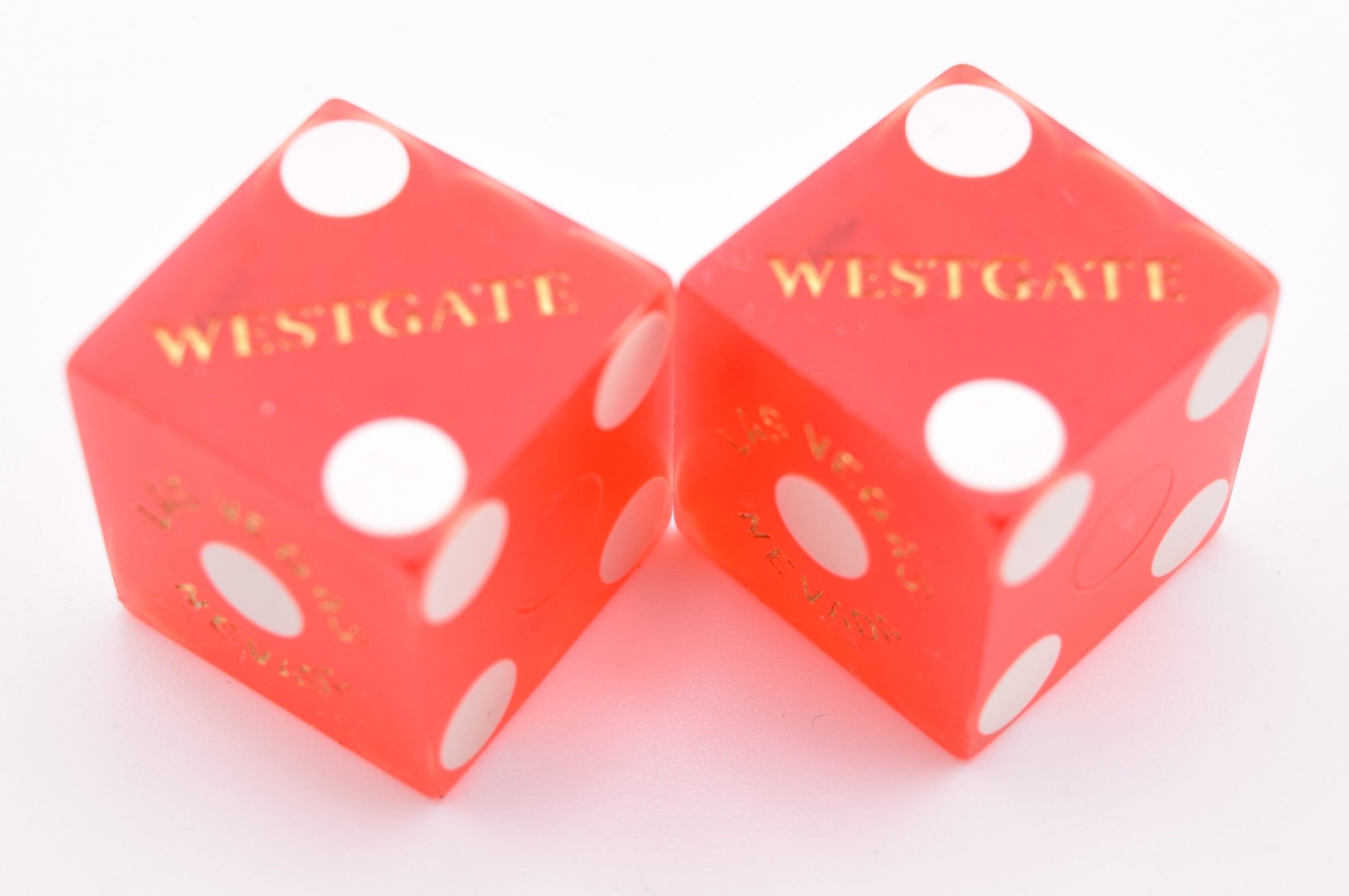 Westage Casino Las Vegas Nevada Pair of Matching Dice