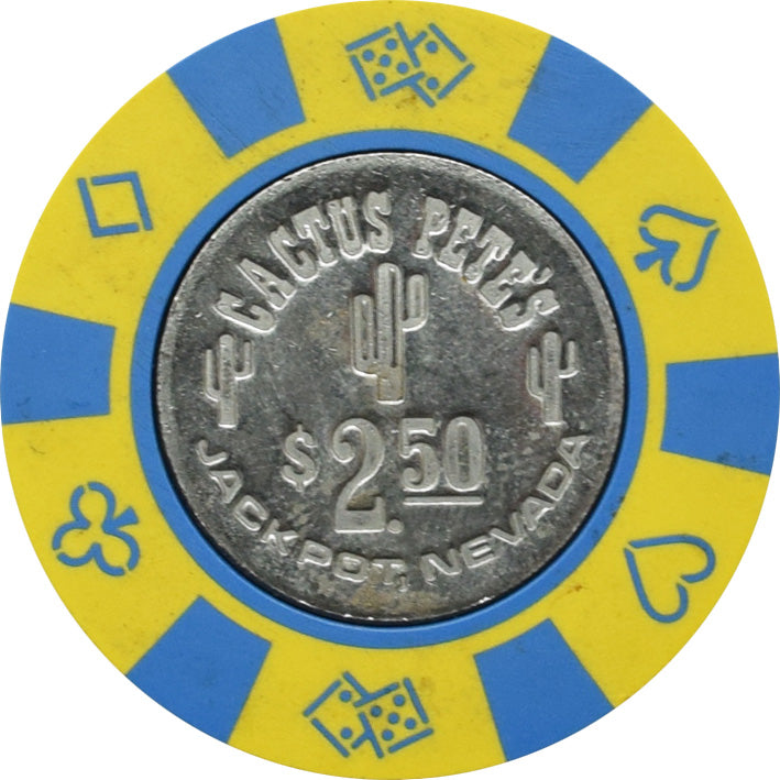 Cactus Pete's Resort Casino Jackpot Nevada $2.50 Chip 1981