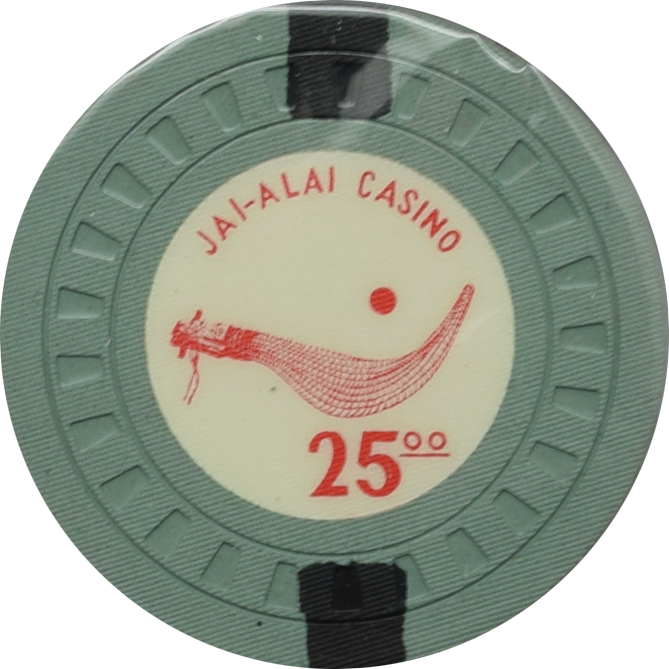 Jai-Alai Casino Havana Cuba $25 Green Chip