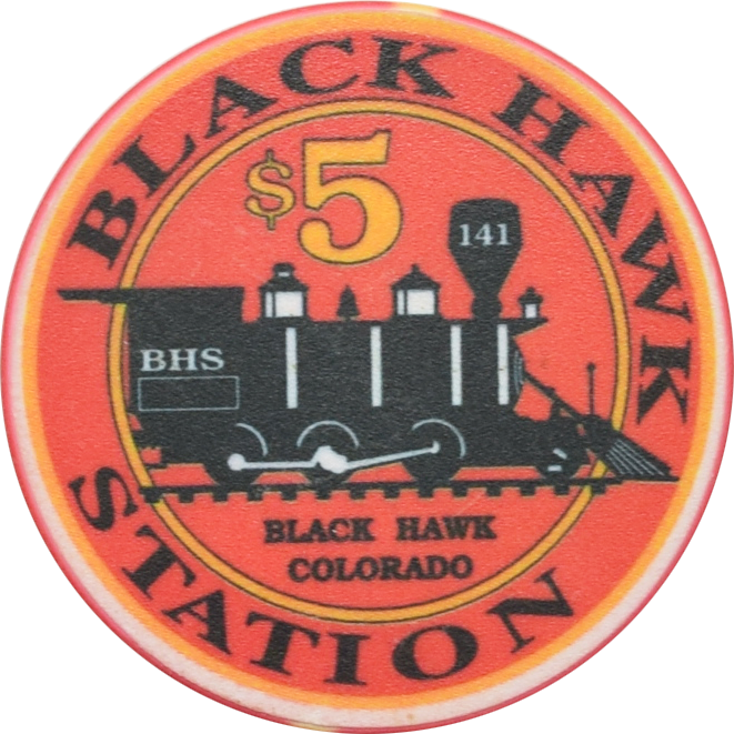 Black Hawk Station Casino Black Hawk Colorado $5 5th Annual Rocky Mountain Harley Davidson Poker Run Chip