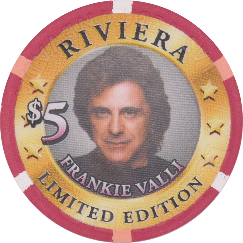 Riviera Casino Las Vegas Nevada $5 Frankie Valli Chip 2001