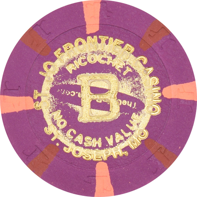 St. Jo Frontier Casino St. Joseph Missouri Roulette B Purple Spotted Chip