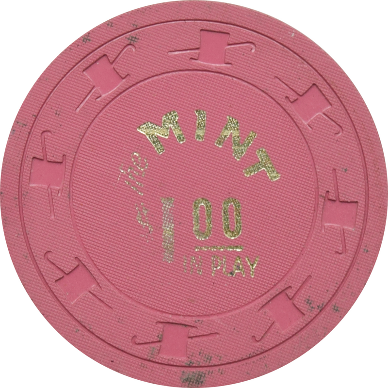 The Mint Casino Las Vegas Nevada $1 Fuchsia Chip 1980s