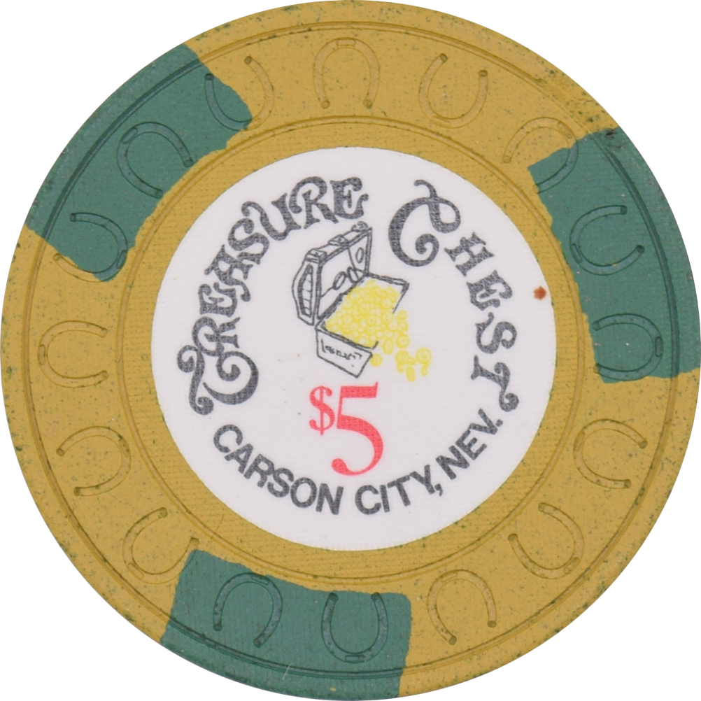 Treasure Chest Casino Carson City Nevada $5 Chip 1973