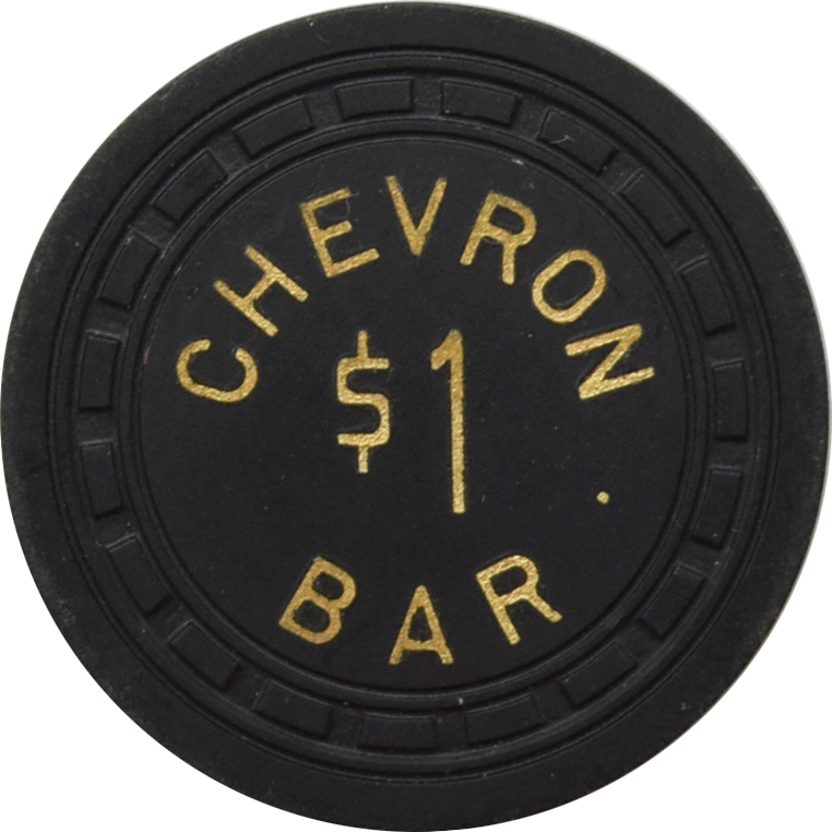 Chevron Bar Casino Searchlight Nevada $1 Chip 1957