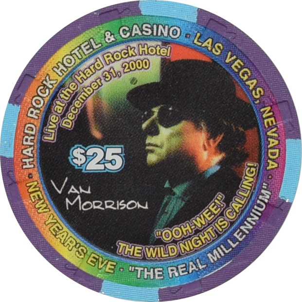 Hard Rock Casino Las Vegas Nevada $25 Van Morrison Chip 2000