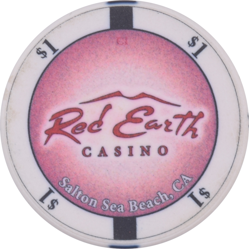 Red Earth Casino Salton Sea Beach California $1 Chip