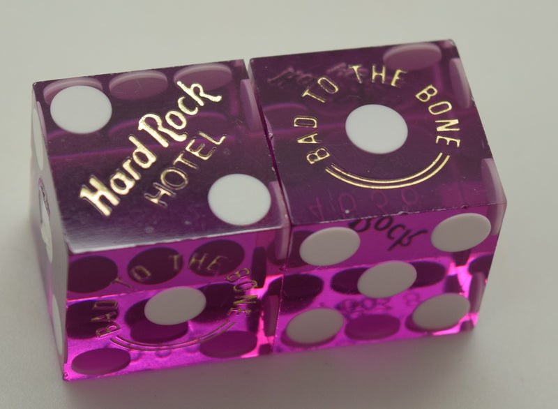 Hard Rock Used Purple Casino Dice Las Vegas Nevada 1990's