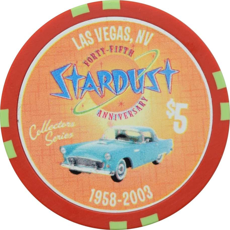 Stardust Casino Las Vegas Nevada $5 Ford Thunderbird Chip 2003