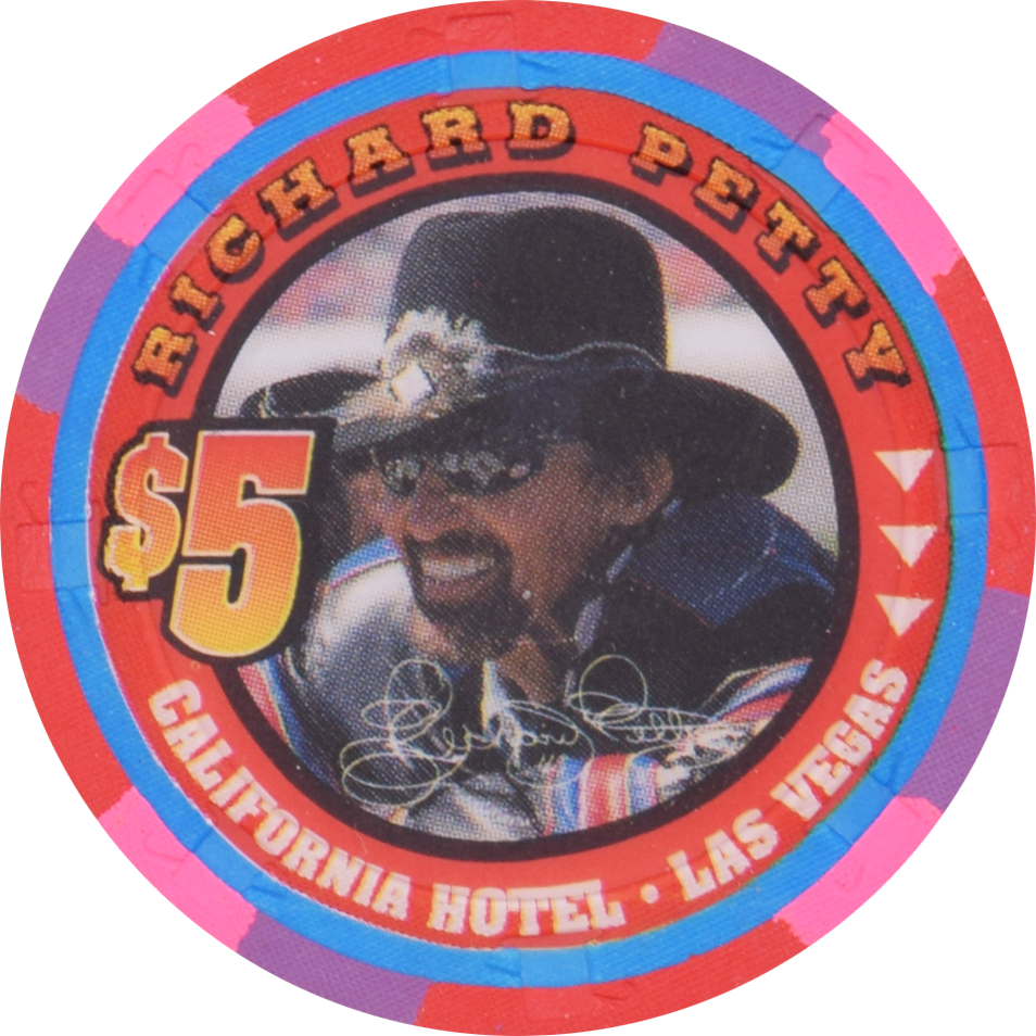 California Hotel Casino Las Vegas Nevada $5 Richard Petty Chip 2001