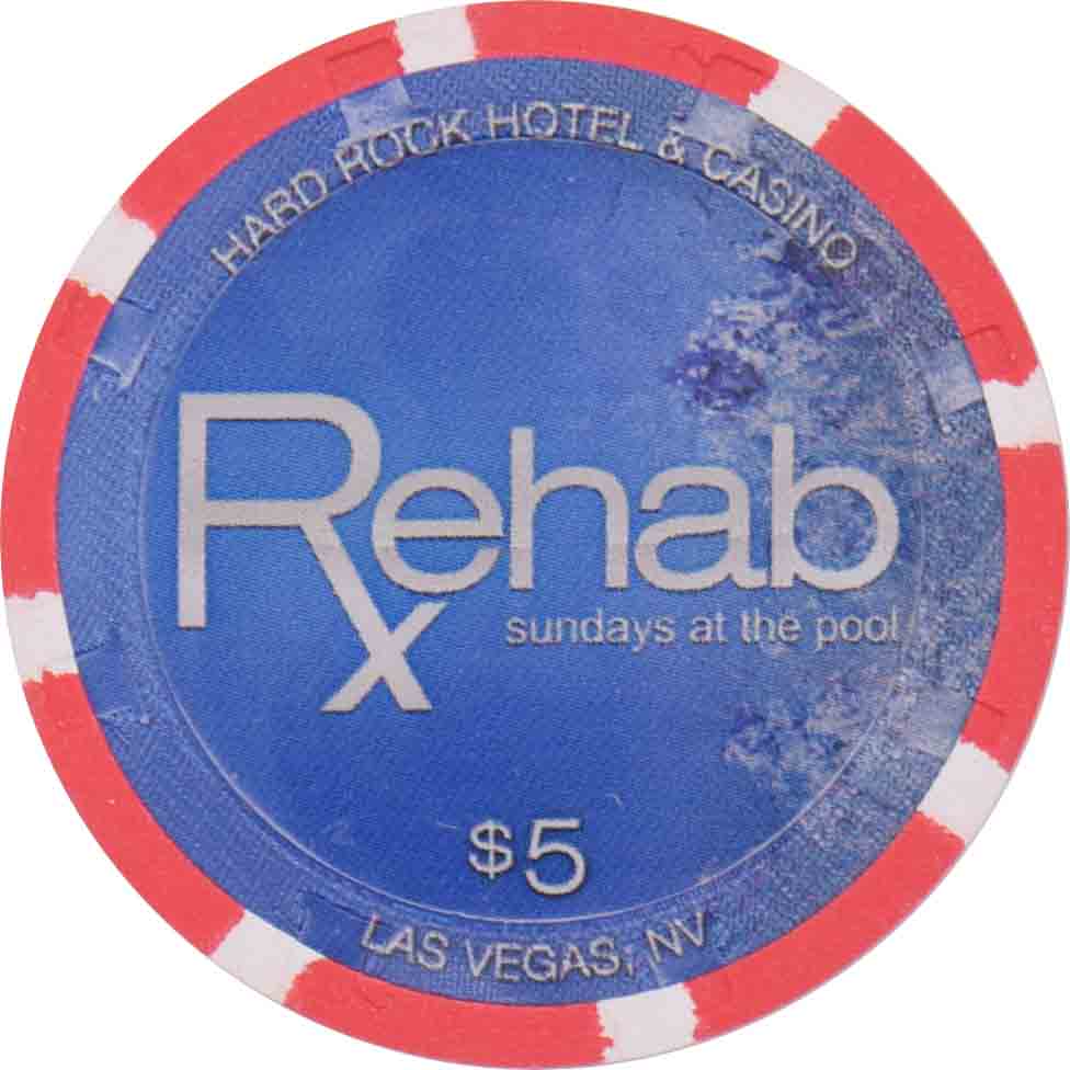 Hard Rock Casino Las Vegas Nevada $5 Rehab Chip 2010