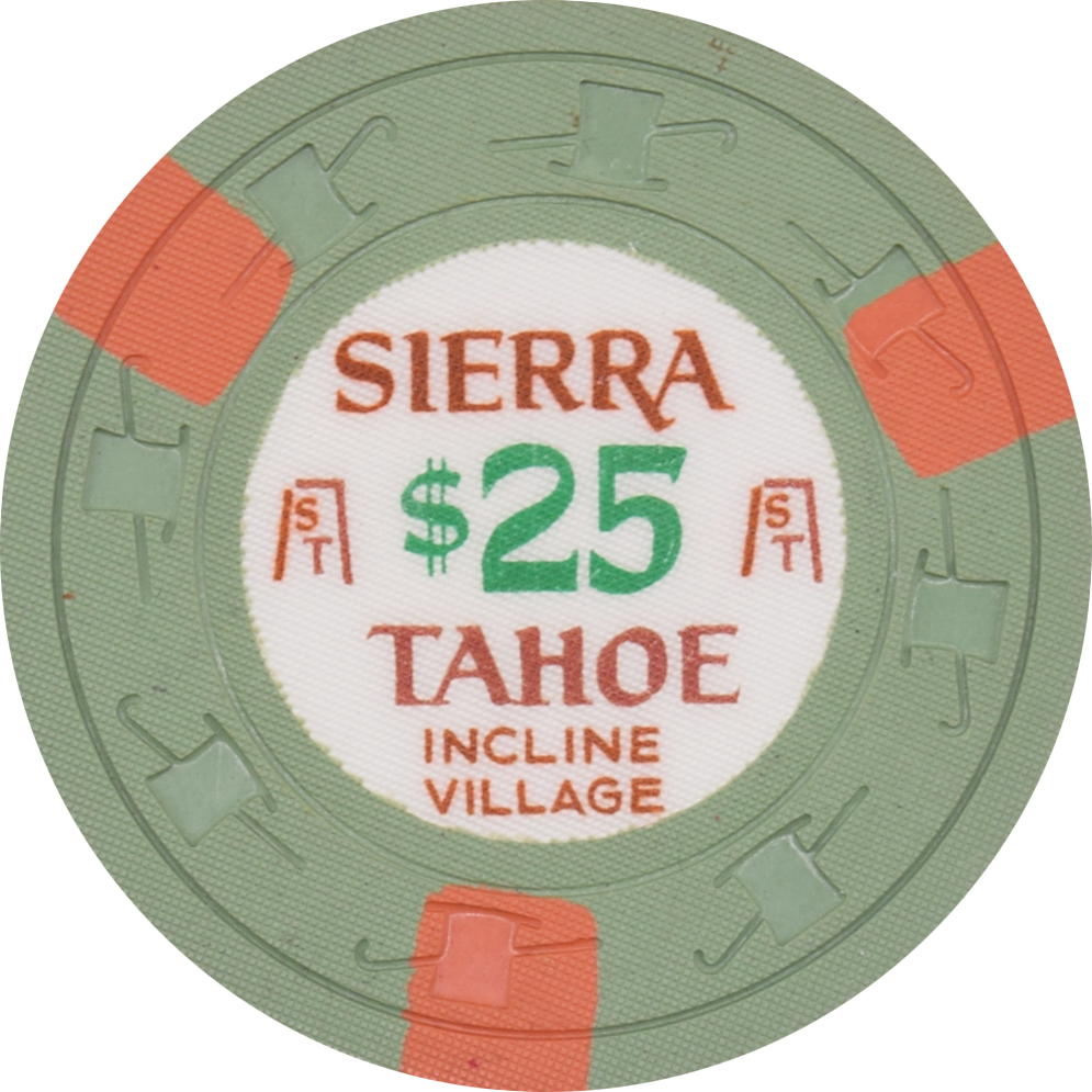 Sierra Tahoe Casino Incline Village Nevada $25 Chip 1965