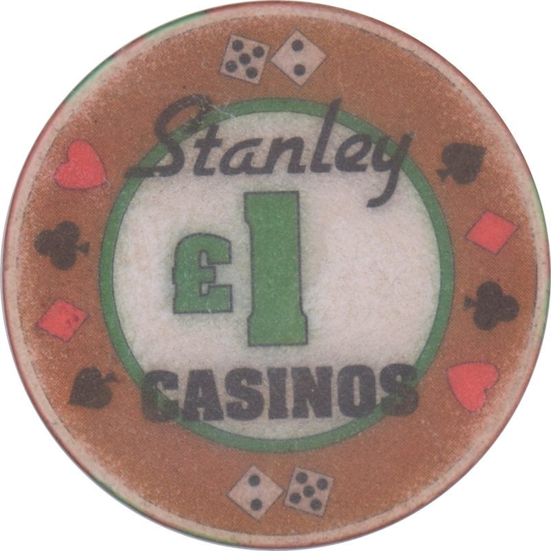 Stanley Casinos United Kingdom UK $1 Ceramic Chip