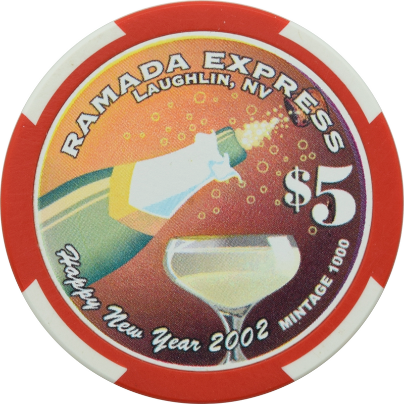 Ramada Express Casino Las Vegas Nevada $5 Christmas/New Years Chip 2001