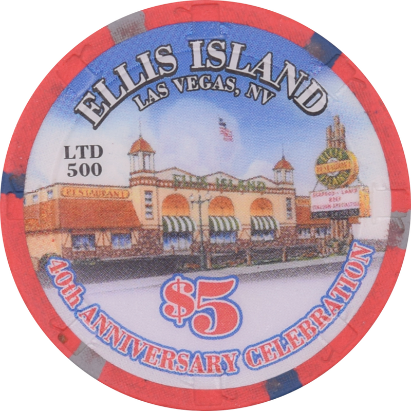 Ellis Island Casino Las Vegas Nevada $5 Halloween Chip 2008