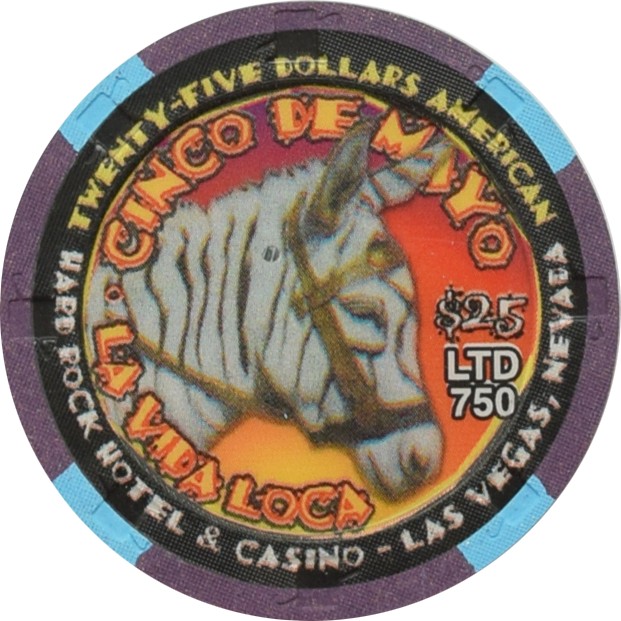 Hard Rock Casino Las Vegas Nevada $25 Cinco de Mayo Chip 2001