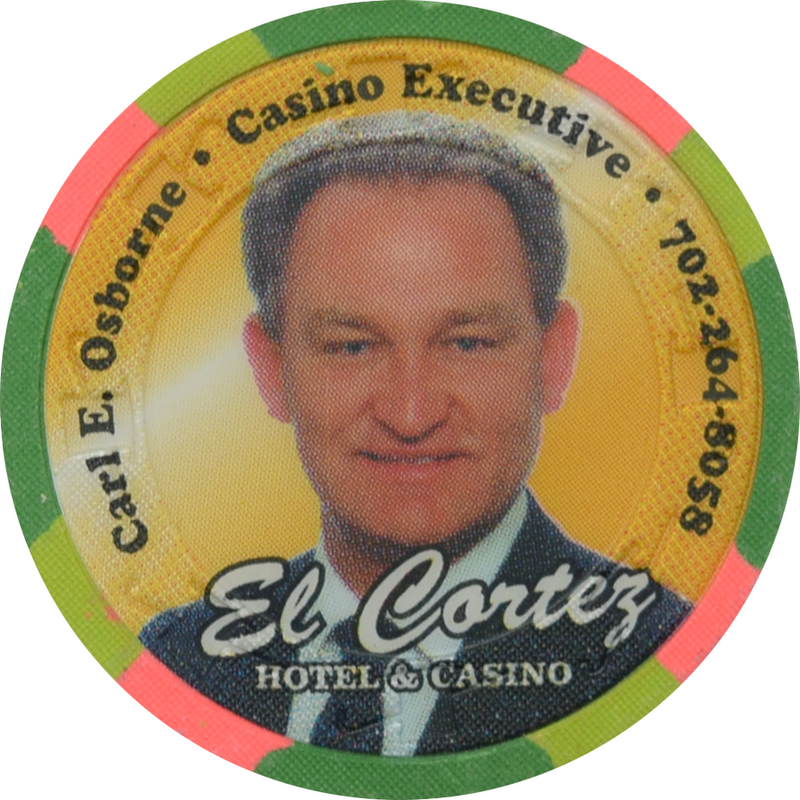 El Cortez Casino Las Vegas Nevada $25 Carl Osborne Chip 1990s