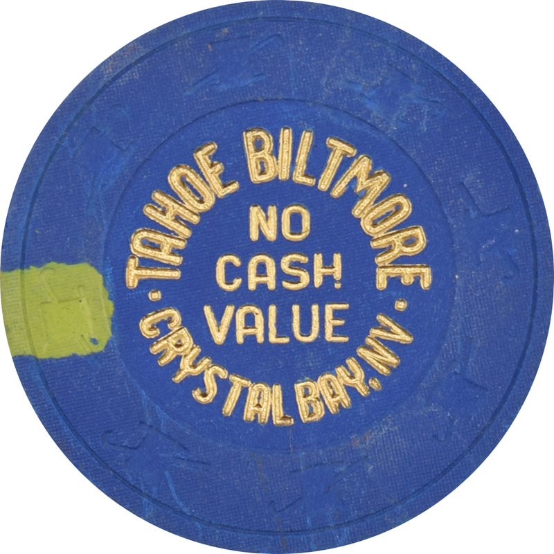 Tahoe Biltmore Casino Crystal Bay Nevada 1 NCV Chip 1988