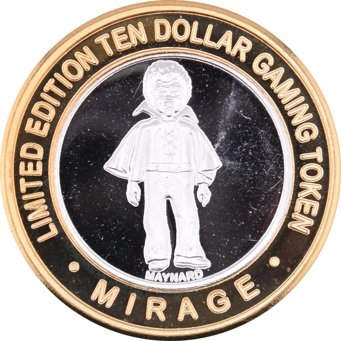 Mirage Casino Las Vegas "Maynard" $10 Silver Strike Silver Clad 2012