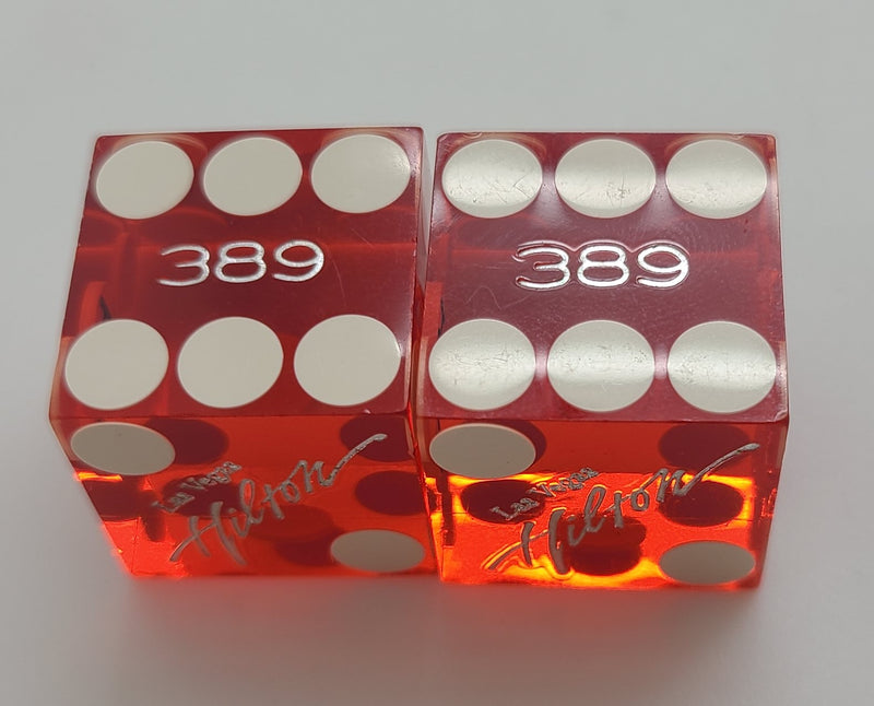 Las Vegas Hilton Used Casino Dice Las Vegas Nevada 2000's Matching Numbers