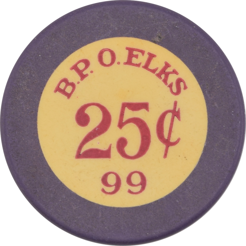 BPOE Elks 0099 Los Angeles California 25 Cent Chip