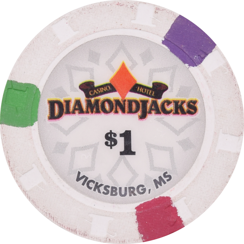 Diamond Jacks Casino Vicksburg Mississippi $1 Chip 2006