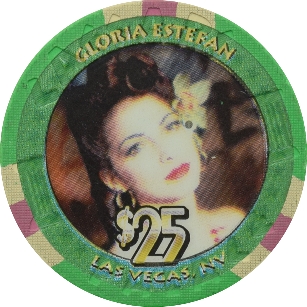 Caesars Palace Casino Las Vegas Nevada $25 Gloria Estefan Flower Chip 2003