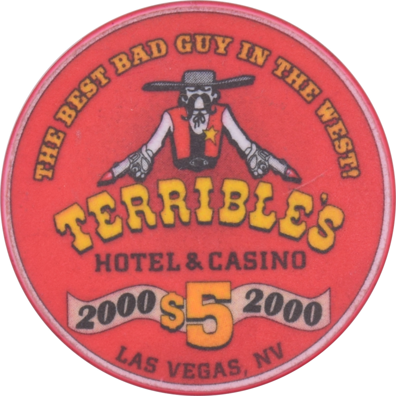 Terrible's Hotel Casino Las Vegas Nevada $5 Tim Herbst Grand Opening Chip 2000