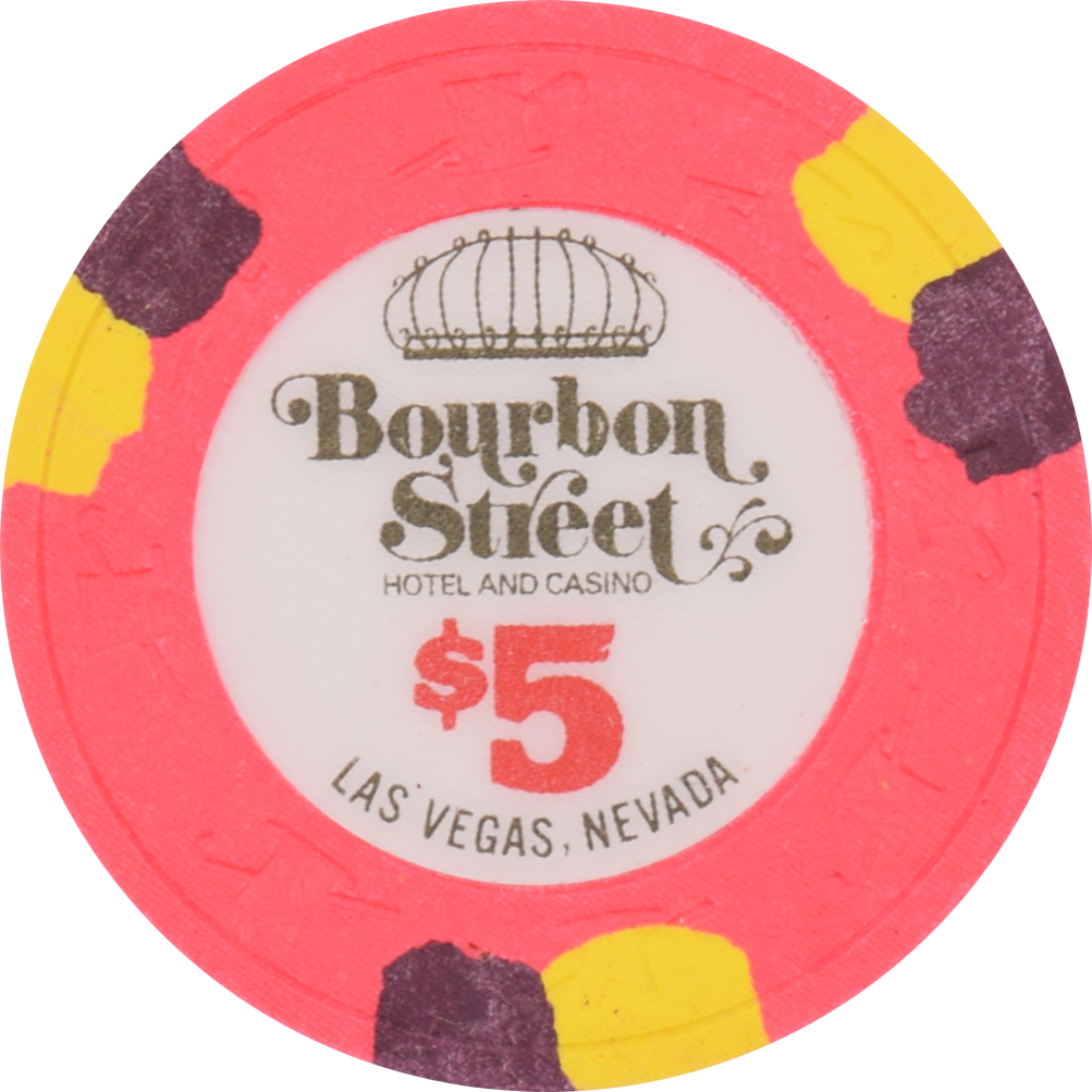 Bourbon Street Casino Las Vegas Nevada $5 Chip 1988