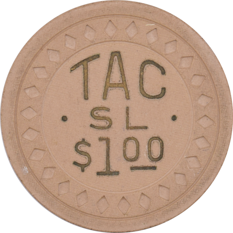 Studio Lounge Illegal Casino Galveston Texas $1 Diamond Mold Chip